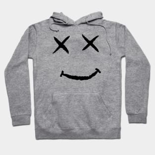 R.I.P. Happy Face Funny Black Print Hoodie